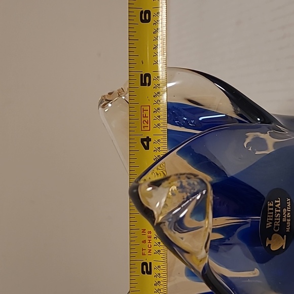 NWT White Cristal Murano Style Vase From Italy - Picture 12 of 16